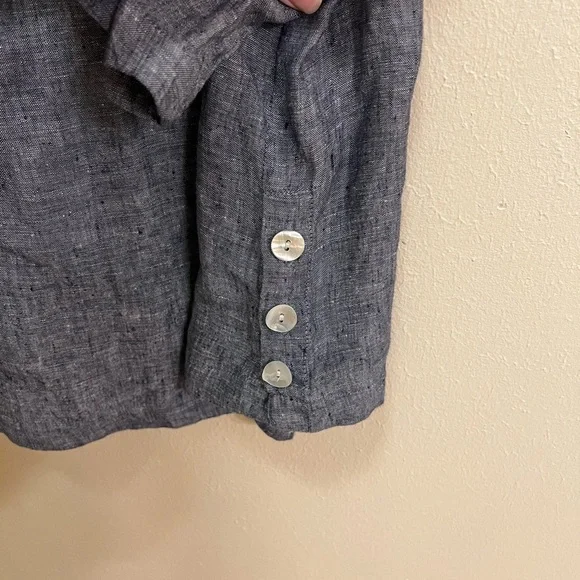Tahari Charcoal Button-Down Shirt - Picture 3 of 8